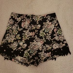 Floral dress shorts